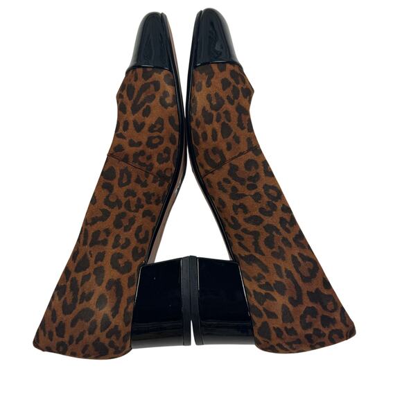 Clarks Marilyn Sara Leather Animal Leopard Print Patent Pumps Women's Size 8.5 - Picture 6 of 9
